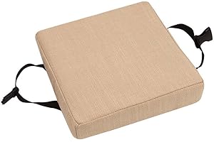 qing yun - Cuscini quadrati per sedie, spessi 5/8 cm, cuscini antiscivolo per sala da pranzo, sgabelli, giardino, adatti per interni ed esterni (28 x 28 x 8 cm, beige)