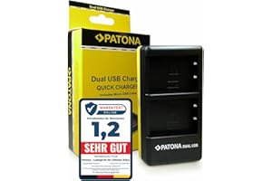 PATONA 1948 Ladegerät für Akku BLS-5 BLS-50 BLS-1 Kompatibel mit Olympus OM-System - (USB Dual)