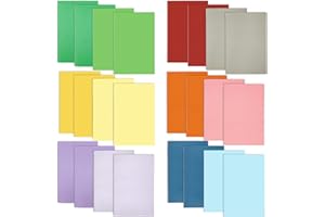 DWIYITTN Lot de 24 Petit Cahier, 13 x 9 cm Petit Carnet de Notes de Poche à Couverture Kraft, 36 Ligné Pages Mini Bloc Note pour Voyage Bureau Agenda L'école L'écriture, 12 Couleurs