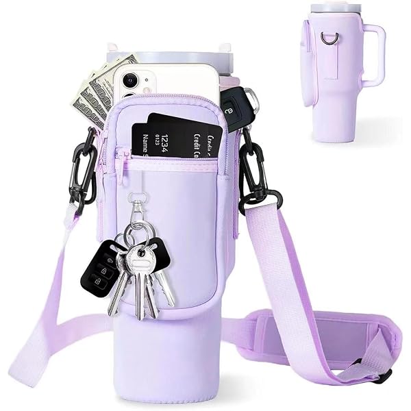 Borsa per borraccia Stanley Cup 40 oz, in neoprene, portatile, con