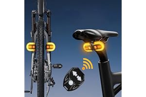 Monkey Home Zwei-Lampen-Split Fahrrad Rücklicht mit Blinker 5 Modi USB wiederaufladbare Fahrrad Blinker Fernbedienung IPX6 wasserdicht für Mountainbikes Rennräder E-Scooter