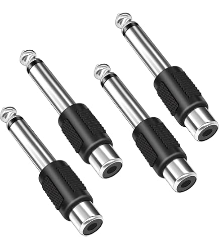 Spina maschio mono RCA da 6,35 mm a jack femmina RCA Adattatore per altoparlante Convertore Connettore Jack Connettore audio