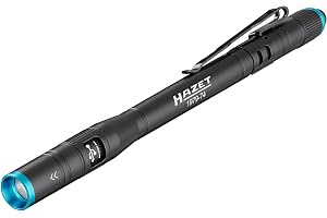 HAZET LED penlight 1979-74, fokuserbar 500 lumen, 3 ljusstyrkenivåer, USB-C-laddningsfunktion, uppladdningsbart litiumjonbatteri eller batteri, IP44, 158 mm