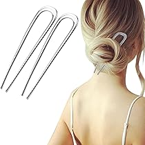 6 Stück U-förmige Haarnadeln Metall – Französische Haarklammern Für Dutt & Elegante Frisuren