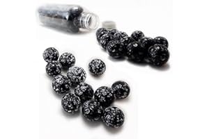 MESBILLES MaRécréation - 30 Billes Pépites - Bille en Verre à Collectionner (16 mm, Noir)