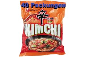 rumarkt Kimchi Instant nudlar 40-pack (40 x 120 g) snabbrätt snabbnudlar