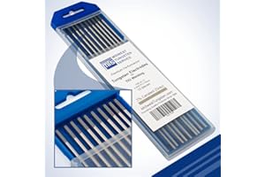 MIDWEST TUNGSTEN SERVICE Elettrodi di tungsteno per saldatura TIG 2% Ceriati 2,4 mm x 175 mm (Grigio WC20) Confezione da 10