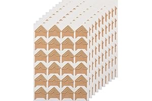 Yesallwas 240Pcs Photo Corners Brown Self Adhesive for Scrap Book Albums Pictures DIY Craft Scrapbook, Picture Edge Stickers