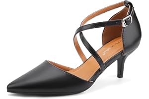 Greatonu Sandali con Tacco Gattino Punta Chiusa Scarpe da Festa Donna