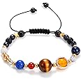 CULOVITY Solar System Bracelet Gemstone Astronomy Galaxy The Nine Planets Guardian Bracelets Jewelry for Womens Mens
