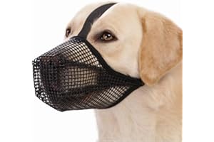 MNSZCN Größenverstellbarer Maulkorb für Kleine, Mittlere und Große Hunde, Atmungsaktives Netz Maulkorb für Anti-Bellen, Anti-Beißen und Anti-Essen Wahllos
