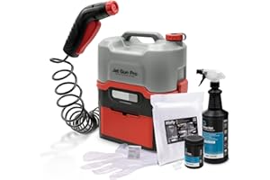 ‎ERRECOM ERRECOM Komplettes Reinigungsset für Klimaanlagen: JET GUN PRO+ tragbarer Hochdruckreiniger, Clima-Net 1L Reiniger für Innen- Außengerät, A/C Tabs für Klimaanlagen, Wally Wandschutzhülle, Handschuhe