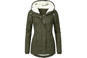 HHMY Parka da Donna Invernale, Caldo, in Pelliccia di Orsacchiotto, Foderato, Impermeabile, Spesso, Giacca Trapuntata, Giacca a Vento, Taglia S - 4XL