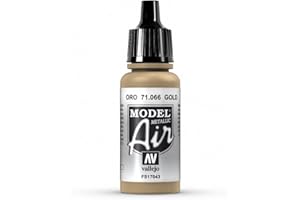 Vallejo Model Air Flacon de peinture acrylique 17 ml doré métallique