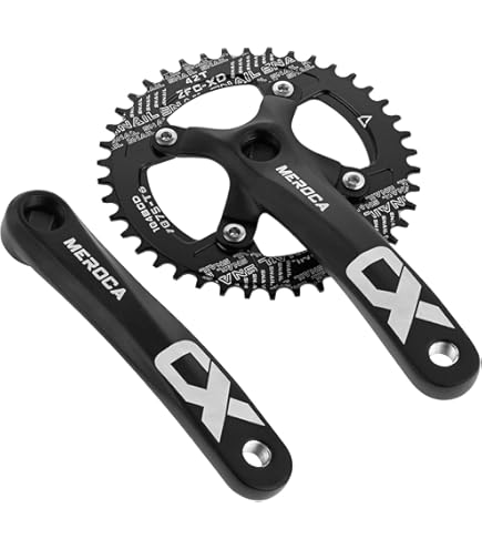 Quill Stem Single Chainring Bicycle Crank-Arm Set, 48T 40T 52T