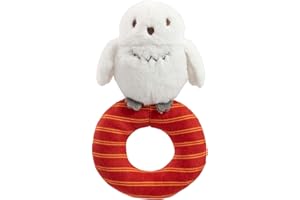 Rainbow Designs Harry Potter Hedwig - Sonajero de peluche para bebé, juguete sensorial suave para recién nacidos, adecuado desde el nacimiento para el desarrollo temprano, compañero de juego y juego