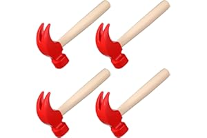 Hemobllo 4Pcs Mini Wooden Hammers, Kids Red Mallets, Gavel Toy, Small Wooden Mallet Small Hammers for Chocolate Breakable Mold