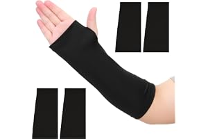 Prasacco 4-pack armvärmare för kvinnor, arm varmare armvärmare kvinnor cykling armärm elastisk kort gipsskydd armskydd armstr