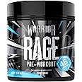 Warrior Rage - Pre-workout Powder - 392g - Energy Drink Supplement with Vitamin C, Beta Alanine and Creatine Gluconate - 45 Servings (Blazin' Blue Raz)