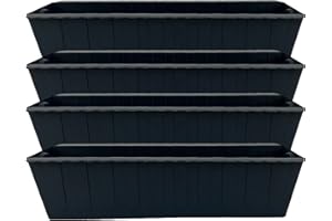 ‎HOSSI'S WHOLESALE Hossi's Wholesale 4er Blumenkasten Set Balkonkasten Einsatz passend für Europaletten für Blumen, Kräuter und Früchte 4 Stück 37cm