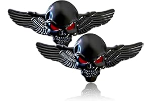 SilverChry 2 Pièces Autocollant Tete de Mort, Décorez Votre Voiture