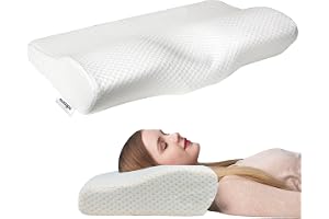 edihome, Nackkudde, 50x30x10, Viskoelastisk, Memory Foam, med dubbelt överdrag av bomull, allergivänlig