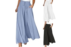 CEWIFO Pantaloni a Gamba Larga da Donna Yoga Vita Alta Hippie Boho Beach Plus Size Palazzo Le Migliori Offerte di Oggi