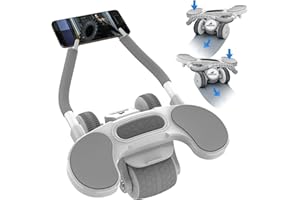 RHINOSPORT Ruota per esercizi addominali con supporto per gomito, rimbalzo automatico, ruota addominale con sterzo, attrezzatura per esercizi di base con tappetino per ginocchia, per fitness trainer a