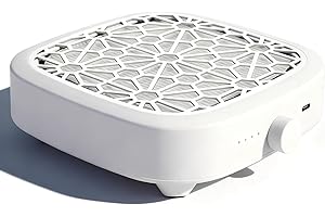 CHRISTINE SHELLY Nail Dust Collector, Compact Nail Dust Extractor Rechargeable Vacuum Fan with Reusable Filter, Strong Dust Suction Portable Manicure Machine for Nails Drilling Polishing DIY