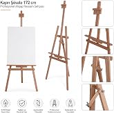 ulutaş & sanat Ş&ouml;vale Ahşap Resim Sehpası Kayın Ağacından