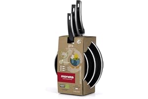 Moneta Gea Set Padelle, 20-24-28 Cm, Alluminio 100% riciclato, per Ogni Piano Cottura Incluso l'Induzione, Made in Italy