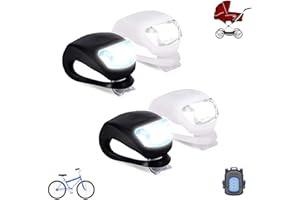 SHENGRUILI LED Front und Rücklichter,LED Kinderwagen Licht,Kinderwagenlicht,Buggylicht,Silikon wasserdichte LED Silikonleuchten,Silikon Leuchte Lampe für Kinderwagen,Mehrzweck Wasserdichtes Fahrradlicht