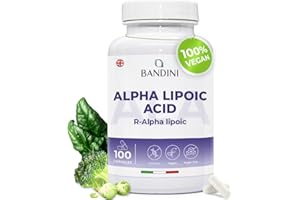 Bandini® Alpha Lipoic Acid 200mg Supplement - 100 High Strength ALA Vegan Capsules | Alpha-Lipoic Acid Protects from Oxidative Stress, Powerful Antioxidant - Maximum Absorption, No Binders or Fillers