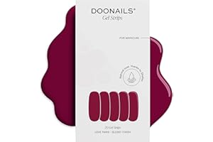 ‎DOONAILS Doonails – Gel Folien Love Paris – 20 UV Gel Strips in 9 Größen mit Extra-Länge – Nagelfolien selbstklebend & UV härtend – Nagelaufkleber mit bis zu 14 Tagen Halt