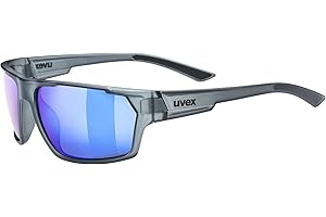 ‎UVEX uvex sportstyle 233 P - okulary sportowe unisex - z polaryzacją - z powłoką lustrzaną - smoke matt/blue - one size