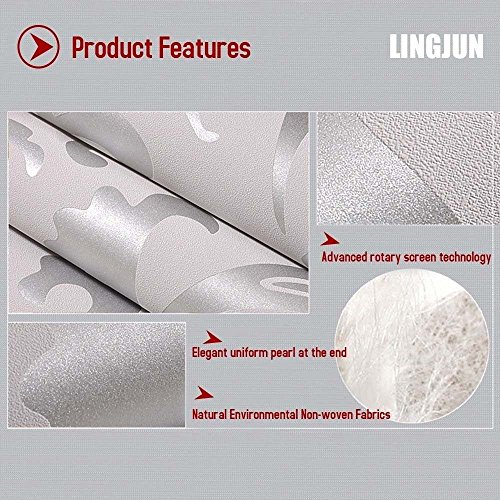 10 Meter 3D Dreidimensional Vlies Fototapete Top Tapete Wandbilder Bild Tapeten Wand (SILBER) - 4