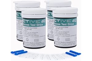 HARPIMER Exactive EQ Glucosa en Sangre Kit Tiras de Prueba 100 Piezas de Monitor de azúcar en Sangre
