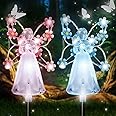 NALACAL Solar Angel Garden Stake Lights, Waterproof LED Garden Outdoor Decorations, Multicolor Angel Solar Outdoor Garden Lights for Cemetery Grave Decorations, Memorial Gift, Sympathy Gifts