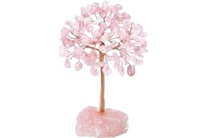 AUSTUFF Natural Green Aventurine Crystal Money Tree - Feng Shui Crystal Gem Aura Healing Bonsai Suitable for Home & Office Decoration (color2)