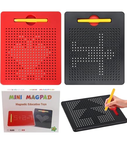 Magnetische Zeichentafel Für Kinder - 2 Stück Zaubertafeln Mit Stahlkugeln, 21,5x17,5 Cm, Lernspielzeug Ab 3 Jahren