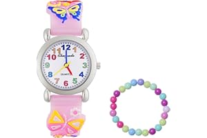 MUXIJIA Kinder Uhren für Mädchen ab 3-10 Jahre, Analog Quarz Armbanduhr Jungen Uhr Mädchen Uhr, 3D Cartoon Mädchenuhr Silikon Uhrenarmband Kinderuhr