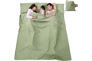 V VILISUN Sacco a Pelo Capanna, Sacco a Pelo Estivo, Sacco a Pelo da Viaggio Leggero e Compatto, Ideale per Ostelli Rifugi Ostelli Della Gioventù Attività di Campeggio All'aperto Ecc