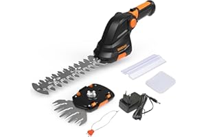 GARCARE 2 in 1 Grass Trimmer Cordless, Hand Held Hedge Trimmers & 7.2V Electric Grass Trimmer with 1500mAh Lithium-Ion Battery, 1 Hour Quick Charge, for Garden and Lawn