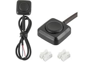 JAMHER 2 Pezzi Interruttore a Pulsante Momentaneo, Pulsanti Clacson ON/Off 12V-24V mini interruttore a pulsante per montaggio superficiale per Clacson Controllo Industriale, Esperimenti Elettronici