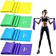 GIEMIT Resistance Bands Set,TPE Elastic Bands with 4 Resistance Levels,Exercise Bands Workout Resistance Bands Set for Recovery，Physical Therapy,Fitness,Yoga,Pilates,Rehab,Strength Training