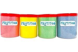 LNEE FRUTITOSCOM - Algodón Nubes de Azúcar Pack 4 sabores - (4 x 500 gr) Especial para máquinas de algodón