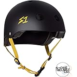 S1 Lifer Multi Impact Helmet - Matt Black/Yellow Strap