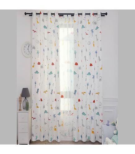 HOSIMA Tende Oscuranti Per Cameretta Con Farfalle - 2 Pezzi 140x175 Cm, In Poliestere Morbido Con Stampa Acquerello, Lavabili - 3