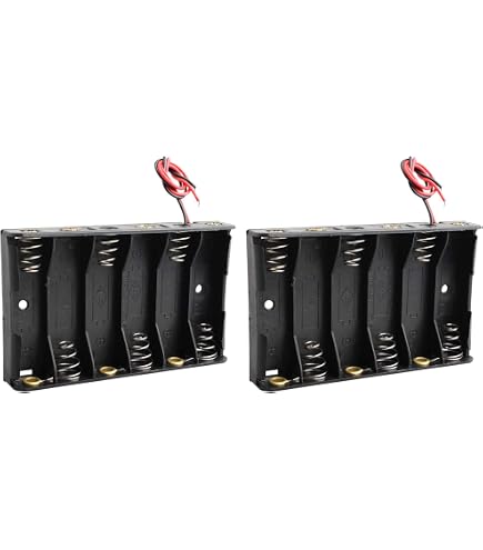 Onwon 6er-Set AA-Batteriehalter – Für 3x AA-Batterien, Mit Ein-/Aus-Schalter & 15 Cm Kabel