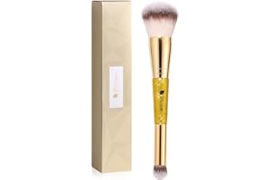 ‎DUCARE DUcare Make-up-Pinsel mit zwei Enden, Foundation-Puderpinsel, Concealer-Pinsel, perfekt für abgerundete, konische Flüssigkeiten, Cremes, Puder, Verblenden und Polieren